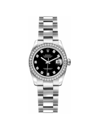 Rolex Lady-Datejust Black Dial Women's Watch 26mm