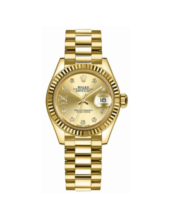 Rolex Lady-Datejust Solid 18K Yellow Gold Women's Watch 28mm