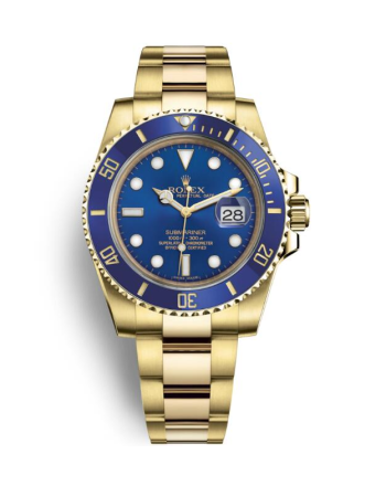 Rolex Submariner Date Blue Dial 18k Yellow Gold 41mm