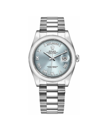 Rolex Day-Date Ice Blue Roman Numeral Dial 36mm